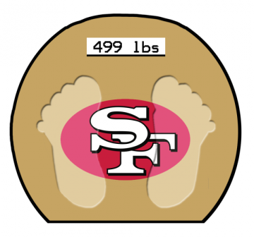 San Francisco 49ers Fat Logo fabric transfer